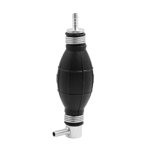 Bomba De Vacío De Tubo De Combustible Gasolina 6mm De Goma Negra Cebador De Mano Para Coche