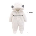 thumbnail image 7 of TAIAOJING Baby Jumpsuit Hooded Rompers Winter Outwear Girls Coat Boys Warm Cute Girls Coat Jacket 0-3 Months, 7 of 7