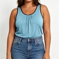 thumbnail image 4 of Qulqfy Sleeveless Womens Tank Tops Flowy Plus Size Scoop Neck Solid Knit Casual Beach Summer Sky Blue Dressy Graphic Shirts 3XL, 4 of 6