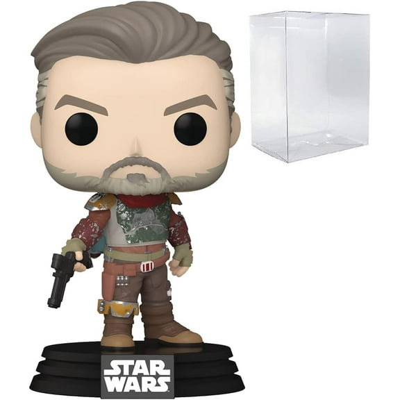 Funko Pop! The Mandalorian - The Marshal Cobb Vanth Bobble-Head Figure Chase with EcoTek 0.50mm Pop Protector