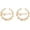 L:Gold "Melanin", variant on Bamboo Earrings for Women 90s 80s Large Bamboo Joint Hoop Earrings Big Circle Earrings Studs Punk Party Hip-Hop Fashion Jewelry