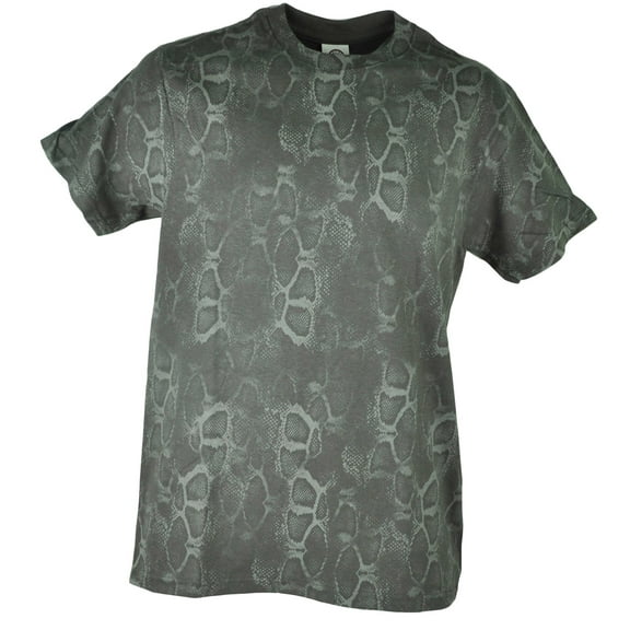 Snake Skin Print Animal Novelty Graphic Grey Mens Adult Tshirt Shirt Tee Small