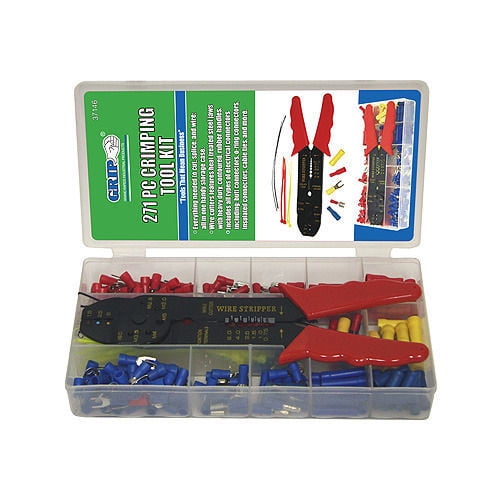 GRIP 271pc Crimping Tools Kit Splice Wiring Cutter Solderless Terminals