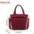 thumbnail image 3 of Bolsas Nylon Bags Crossbody Bag Solid Color Shoulder Sports (vino) Rojo, 3 of 9