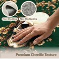 thumbnail image 6 of ODIKA 2'x3' Washable Accent Rug Pet Friendly, Bedside Mat Dark Olive Green Baroque Skull Design Gothic Floral Damask with Victorian Vines for Bedroom, RV, 6 of 7