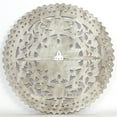 thumbnail image 4 of Strata Furniture 24x24" Round Traditional Wood Lotus Panel in Sand Washed Beige, 4 of 5