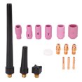 thumbnail image 1 of 16Pcs Welding Cup Torch Collet Set with PTFE Front Cover for for WP 9 20 25 Welding Gun, 1 of 5