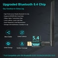 thumbnail image 2 of Long Range USB Bluetooth 5.4 Adapter for PC, Wireless USB Dongle w/ 5dBi Antenna for Laptop Desktop Windows 11 10 8.1 7 Linux, Pair w/Bluetooth Headphones Headset Speaker Mouse Keyboard Printer, 2 of 7