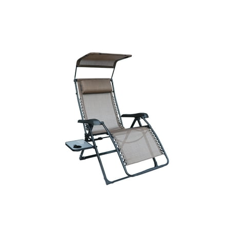 Mainstays XL Zero Gravity Chair with Side Table and Canopy,