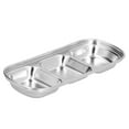 thumbnail image 3 of Assiette en Acier Inoxydable, Plat à Sauce Divisé pour Cantine, Camping, et Plus, 3 of 7