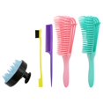 thumbnail image 1 of Shengyu 5Pcs Detangling Hair Brush Set Detangler Brush with Edge Brush Rat Tail Comb Comb Set, 1 of 6