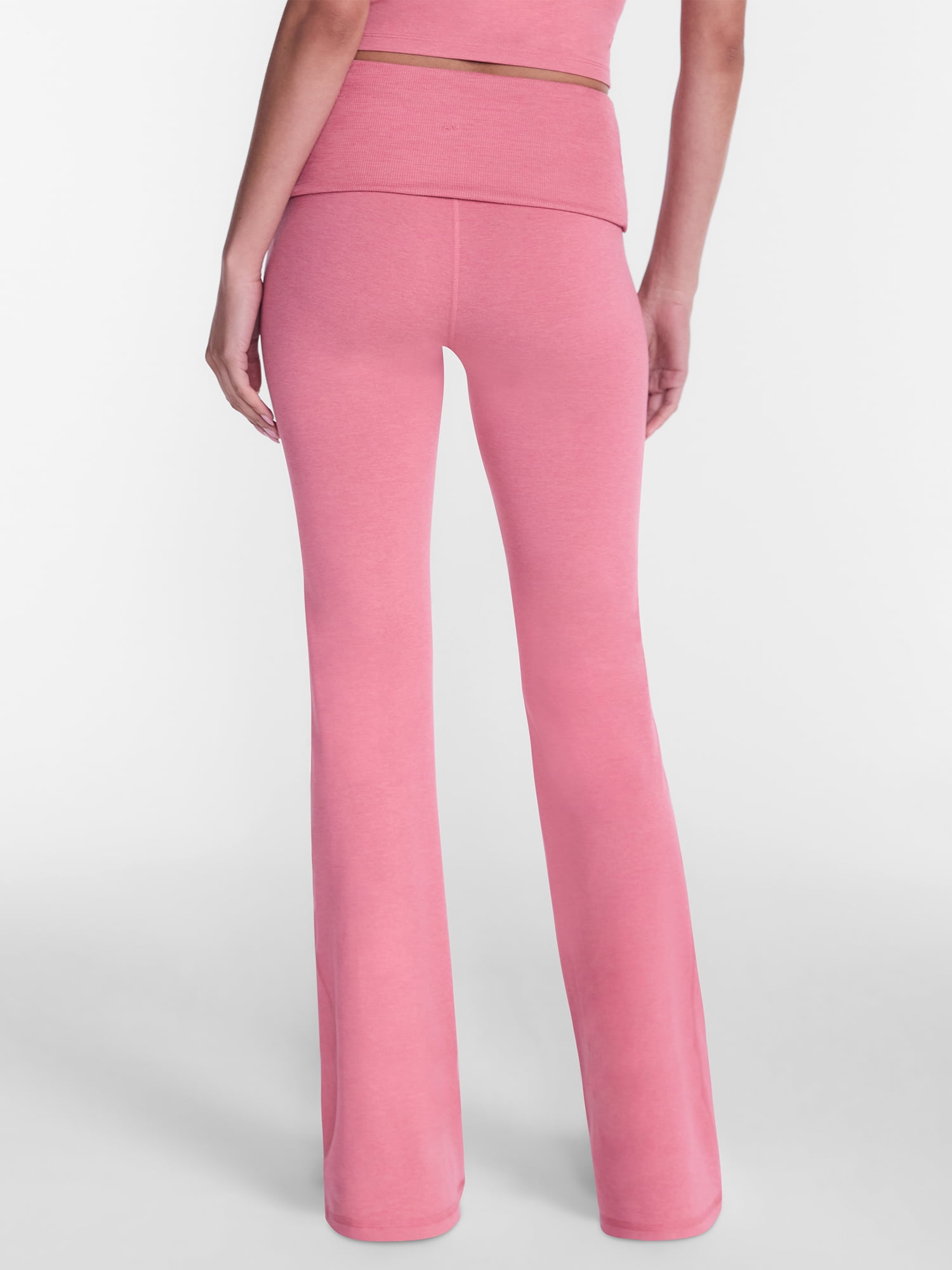 Athletic Works Women's ButterCore Flare Leggings with Fold Over Waist, 31" Inseam, Sizes XS-XXL