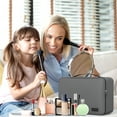 thumbnail image 4 of My Travel Dream Travel Makeup Bag for Women,Waterproof Leather Cosmetic Bag Portable Toiletry Bag,Travel Case,Cosmetic Organizer Tools, 4 of 10