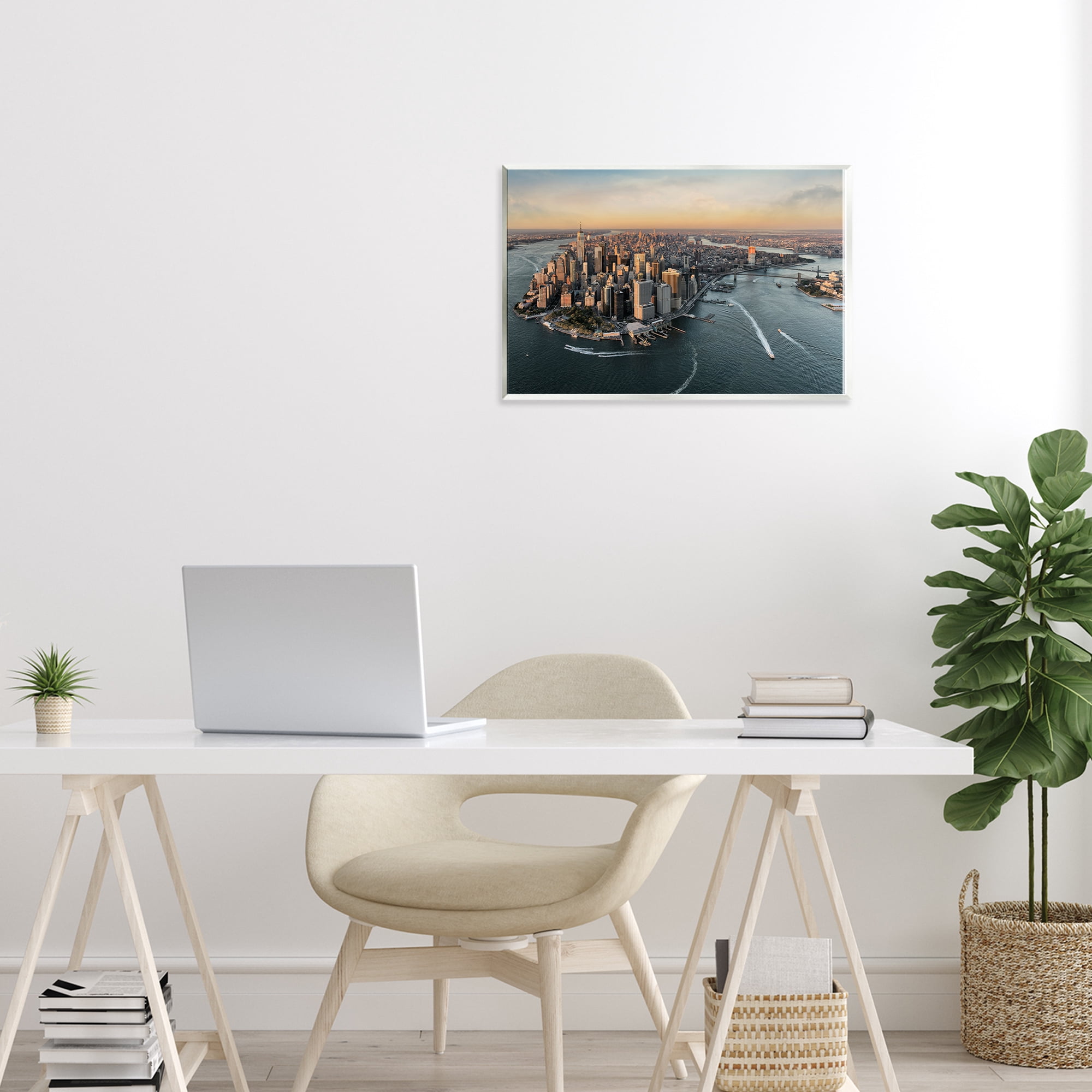 Stupell Industries Manhattan From Above Wall Plaque Art, design by Scott Stulberg