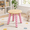 Natural and Pink, variant on Solid Wooden Step Stool for Adults and, Walnut Brown, Non-Slip Sturdy Design