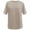 Khaki, variant on MIXUE Womens Summer Tops Solid Color Crew Neck Short Sleeve Loose Shirts For Women Tee Shirts Activewear,Brown,L