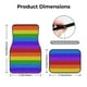 thumbnail image 5 of Fotbe Colorful Glitter Rainbow Juego de 4 Tapetes para Auto con Estampado – Alfombrillas de Goma Reforzada, Diseño Antideslizante, Protección para Todo el Año – Vehículos, Autos, Camionetas y SUVs, 5 of 7