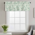 thumbnail image 2 of Retro Window Valance for Kitchen, Beige Tropical Plant Leaves Silhouettes Green Background Rod Pocket Short Curtain for Small Windows, Light Filtering Decorative Valance, 54 x 18 Inch, 1 Panel, 2 of 9