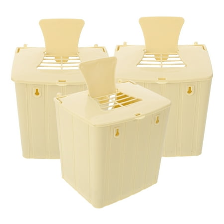 WRITWAA 3Pcs Beige Plastic Bird Roosting Box Hanging Nest for Backyard and Outdoor Use WRITWAA 3Pcs Beige Plastic Bird Roosting Box Hanging Nest for Backyard and Outdoor Use