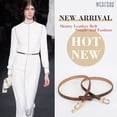 thumbnail image 4 of Shiyou-Ceinture Fine pour Robe, Ceinture Ajustable en Cuir avec Boucle Dorée, 4 of 4