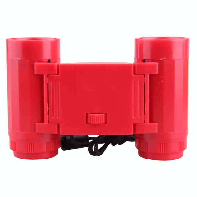 Transemion Telescope Kid foldable High Resolution Strap Children Binocular 2.5x Magnification Binoculars Toy Watching Outdoor Red 1Set
