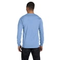 thumbnail image 2 of Hanes Beefy-T Men`s Long-Sleeve T-Shirt, L, Light Blue, 2 of 5