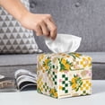 thumbnail image 6 of Tissue Hawaii Palms Box Cover Holder, Square by Xecao - Leather Decorative Organizer for Tabletop, Bathroom, Car, Office, 6 of 8