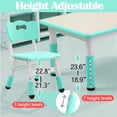 thumbnail image 4 of Kids Table and Chairs Set, Height Adjustable Desk with 6 Seats for Ages 2-10,Arts & Crafts Table,Graffiti Desktop, Non-Slip Legs, Max 300lbs, Children Multi-Activity Table for Classrooms,Daycares,Home, 4 of 7