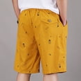 thumbnail image 4 of Ynynloco Mens Casual Shorts - Cotton Drawstring Summer Beach Stretch Twill Chino Golf Shorts with Side Pockets for Daily Outdoor Wear, 4 of 6