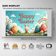 thumbnail image 2 of LUUFILx Happy Easter Backdrop Spring Bunny and Egg Display for Holiday Celebration Party Decoration Background Photography Props Banner, 2 of 7