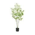 thumbnail image 2 of Large Artificial Ficus Tree, 120/150/180cm Realistic Ficus Tree With Lifelike Leaves And Trunk, Faux Plants With Pot For Living Room Bedroom Office, 2 of 7