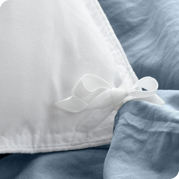 Premium Washed Microfiber Duvet Cover and Sham Set Dusty Blue King - Cal King 3 Piece