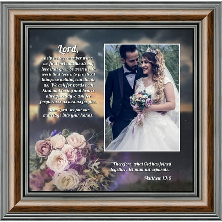 Christian Photo - Picture Framed Prayer for Your Marriage, Christian Wedding Gift for Bride and Groom, 10x10 6325