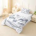 thumbnail image 3 of jejeloiu Sea Animal Sketch Twin Comforter Sets Kids,Ocean Animal Seahorse Jellyfish Bedding Set,Reversible,2-Piece, 3 of 8