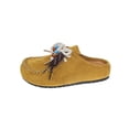 thumbnail image 2 of Miluxas Suede Moccasins Mules for Women Fashion Beaded Comfortable Round Toe Soft Sole Slip On Flat Clog Loafers Casual Daily Work Walking Shoes A-Yellow 5.5(36), 2 of 8