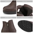 thumbnail image 3 of DREAM PAIRS Women's Low Heel Chunky Ankle Boots Winter Shoes, 3 of 5