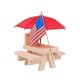 thumbnail image 2 of Comedero para pájaros ardilla de madera maciza | Colgante colgante de jardín al aire libre | Diseño de madera duradero con bandera | Perfecto para nueces y maíz | 21x18x18cm | Fácil instalación |, 2 of 7