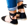 thumbnail image 6 of ZTTD Womens Flat Lace-Up Summer Holiday Sandals Shoes Strap Shoes Black, 6 of 8