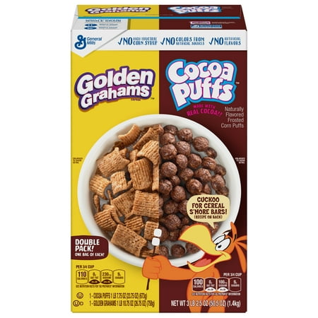 Cocoa Puffs and Golden Grahams Cereal, 50.5 oz, 50.5 (Mom's Best Cocoa Puffs)
