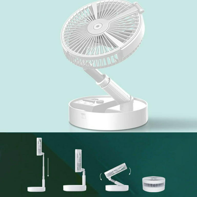 Adjustable USB Rechargeable LED Humidification Foldable Fan Telescopic Desk  Stand Portable Mini Folding Fan - China Foldable Fan and Electric Fan price