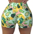 thumbnail image 2 of Picia Avocado Printed Workout Shorts for Women Seamless Scrunch Butt Lifting High Waisted Yoga Gym Booty Running Moisture-wicking Short Pants-Small, 2 of 9