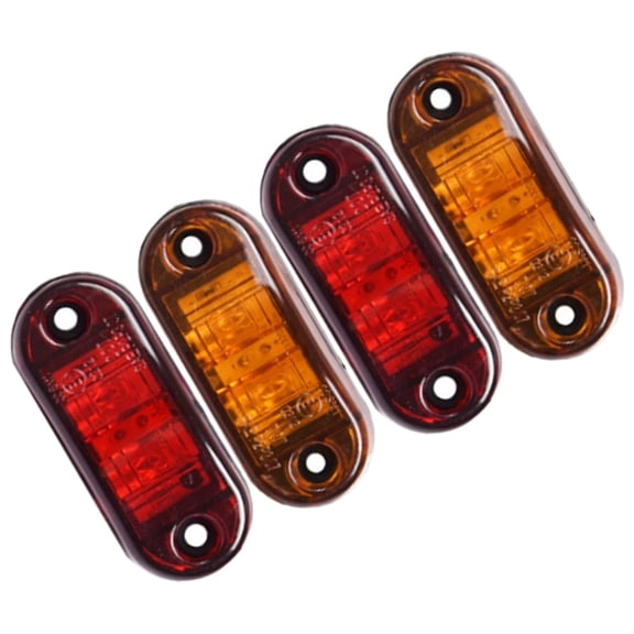 Luxshiny 4Pcs Dark Red LED Trailer Side Marker Lights Professional Durable Truck Lighting