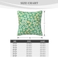 thumbnail image 4 of ZICANCN Green Cute Fresh Daisy Throw Pillow Covers, Bed Couch Sofa Knit Decorative Pillow Covers for Living Room Farmhouse, 22"x22", 4 of 8