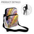 thumbnail image 5 of POLERO Crossbody Bags for Shop, Zipper Adjustable Shoulder Bag for Women Rainbow Stripe & Cartoon Butterfly Floral Pattern Shoulder Satchel Bags, 5 of 7