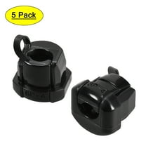 Round Cable Wire Strain Relief Bush Grommet Black For 7.6mm Wire 5 pcs