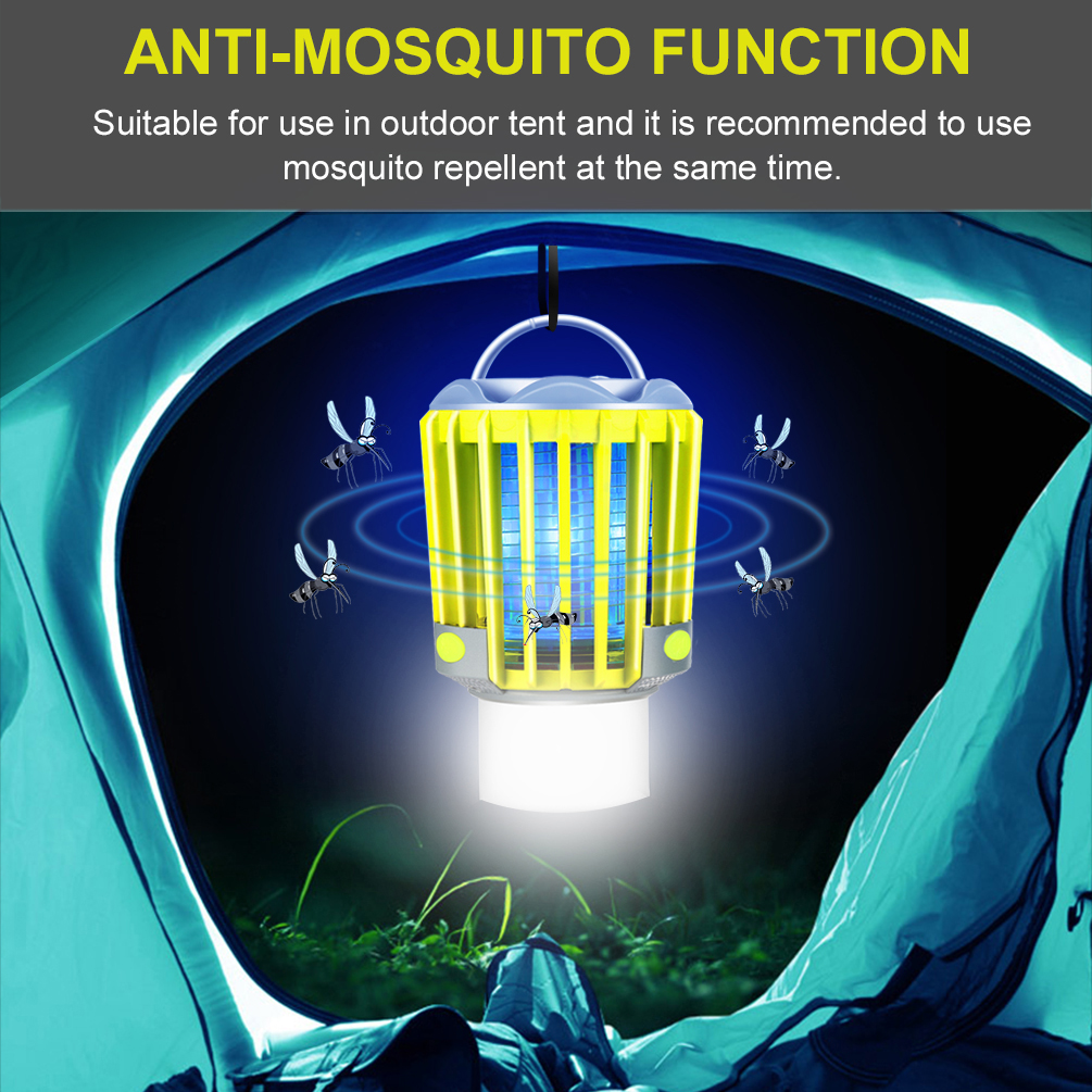 White Hanging Hook RUNACC 3-in-1 Mosquito Killer lamp,Portable Camping Lantern Compressible Bug Zapper Waterproof Flashlight with 2200 mAh Rechargeable /& Replaceable Battery