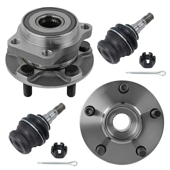 Detroit Axle - 4pc Front Wheel Bearing Hubs Lower Ball Joints for Subaru Crosstrek Forester Impreza