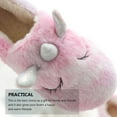 thumbnail image 3 of GOOHOCHY 1 par de pantuflas cómodas de felpa antideslizantes para uso en interiores (rosa), 3 of 8