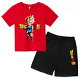 thumbnail image 3 of Conjunto de 2 camisetas de Dragon Ball para niños, camiseta de manga corta de verano para niños y niñas, camiseta informal de manga corta, ropa para niños, 3 of 5