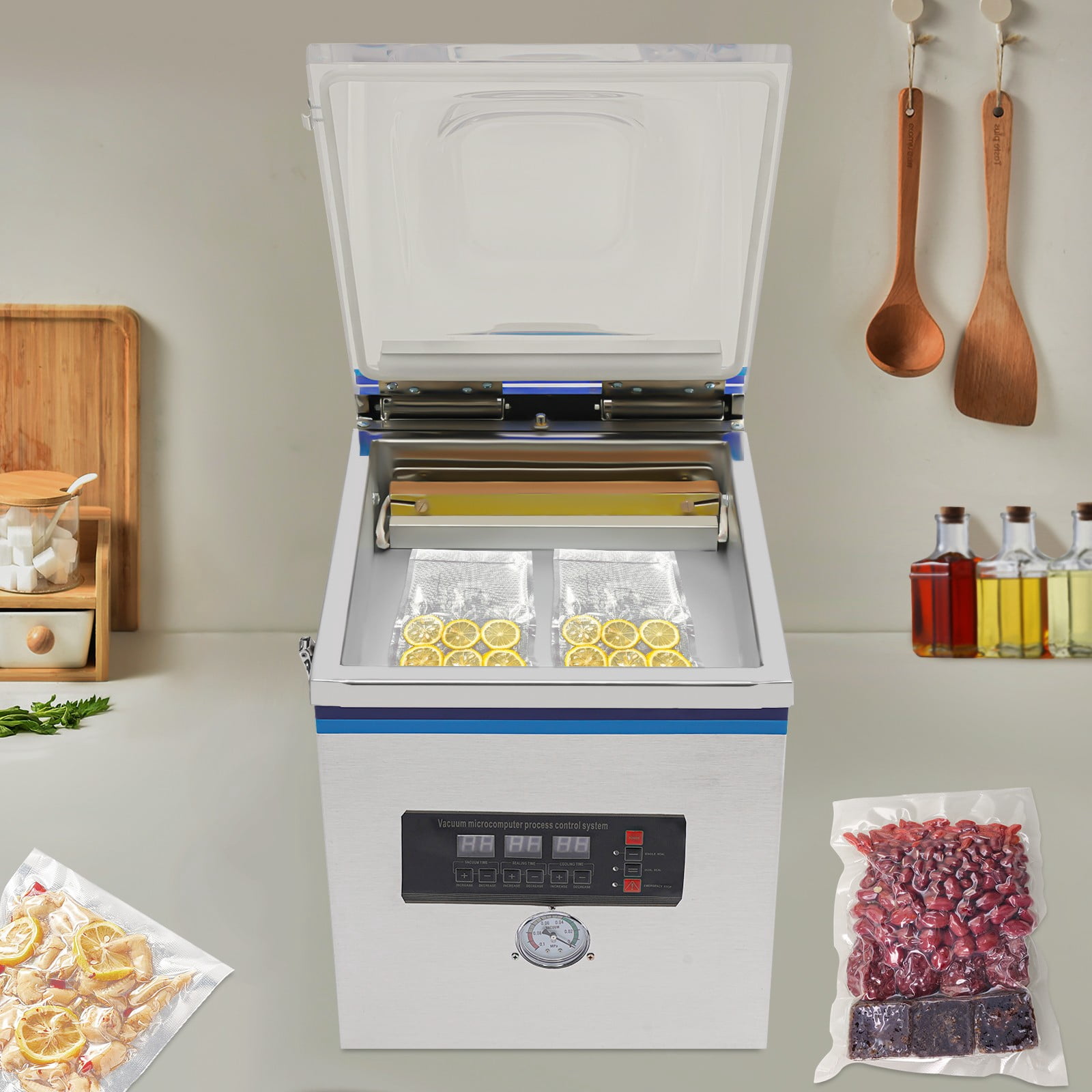 360W Vacuum Sealer, Sealing Machine and Food Saver, 110V ZK-260 Automatic Vacuum Sealing Machine for Home Kitchen Use